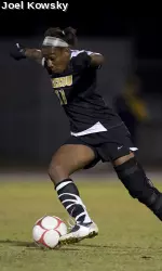 Sophomore Alysha Bonnick scored two of Missouri's three goals against Texas