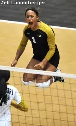<i>Caitlyn Vann moved into the top five all-time on Mizzou's career dig list with her 23 on Wednesday.</i>