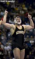 Senior Mark Ellis won his match at heavyweight.