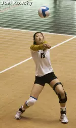 <i>Weiwen Wang posted a career-best eight digs in the match.</i>