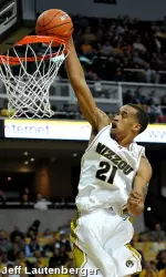 Laurence Bowers had several highlight-reel dunks Sunday afternoon.