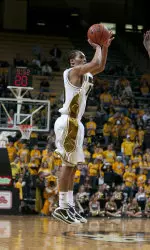 <i>Michael Dixon finished the game with a career-high 16 points.</i>