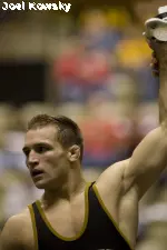 Missouri senior Michael Chandler won his final match in the Hearnes Center.