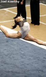 Senior Adrianne Perry won the Big 12 floor title for the second year in a row with a career-high 9.95 performance. She also finished second in the all-around.