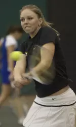 Mallory Weber earned a win in three sets.