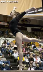 Freshman Mary Burke finished third in the all-around behind a score of 39.025.
