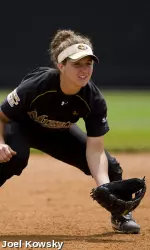 Gina Schneider had one of Mizzou's four hits.