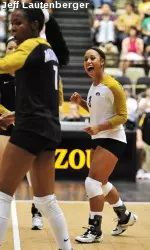 <i>Libero Caitlyn Vann posted a season-best 21 digs and moved into eighth place all-time on the Mizzou dig list.</i>