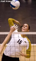 <i>Catie Wilson led the Tigers with eight kills on .375 hitting.</i>