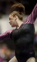 Sophomore Mary Burke posted a new career high (9.900) on floor to help the Tigers to their fifth win of the season.