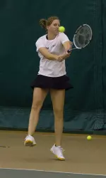 Junior Mallory Weber claimed at three set win at No. 1 singles