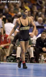 Junior Todd Schavrien notched a 3-1 win over Nebraska's Mike Koehnlein to secure Missouri's victory.