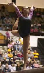 Senior Brooke Boehmer posted a 9.725 on beam for the Tigers.