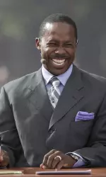 <i>ESPN's Desmond Howard on the ESPN College GameDay set at the MU Quad.</i>