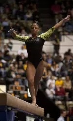 Senior Danielle Guider earned a new career high on beam of 9.825.
