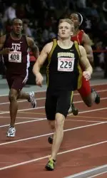 <i>Ryan Blackwell finished second in the men's 500m dash.</i>