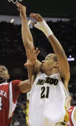 Laurence Bowers plays defense