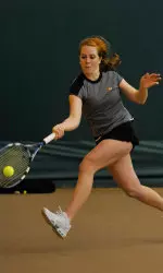 Junior Kaitlyn Ritchie earned a victory over Iowa State's Erin Karonis, 6-2, 6-2.