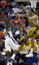 <i>Mizzou swattedd eight shots in the game, one off of a season-best.</i>