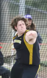 <i>Tim Opfer placed second in the men's discus throw on Saturday.</i>