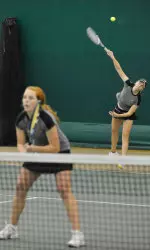 Juniors Mallory Weber and Kaitlyn Ritchie improved to 6-3 in conference at No. 1 doubles with an 8-5 win over Texas Tech Sunday afternoon.