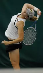 Junior Mallory Weber notched her seventh conference win, defeating A&M's No. 122 ranked Morgan Frank.