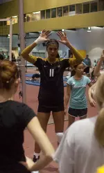 <i>Lindsey Petrick at last year's Youth Clinic.</i>