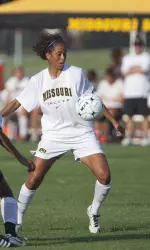 Freshman Dominique Richardson scored her first goal as a Tiger against the Maryland Terps.