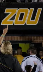 Head Coach Gary Pinkel and players met with members of the media on Monda