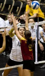 <i>Katie O'Brien posted a career-best 11 kills.</i>