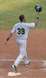<i>Blake Brown's solo homer in the seventh was the decisive run for the Tigers.</i>