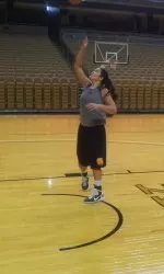 Smith takes basketball practice very seriously.