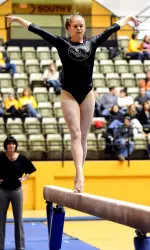 Mary Burke took the all-around title at the meet.