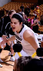 Senior Liz Smith put up a career high 14 points in tonight's contest.