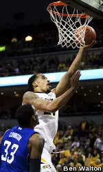 Laurence Bowers finished with 18 points and 10 rebounds to lead the double-double duo.