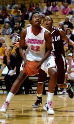 Morgan Eye hit five three-pointers to help reach a career-high 19 points.