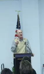 Gary Link addressing the crowd on Missouri's Statewide Outreach trip.