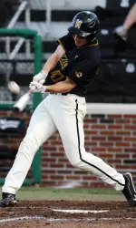 <i>Dane Opel hit his team-leading seventh home run and drove in three runs on the day.</i>