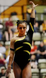 Rachel Updike was named Newcomer of the Year at the 2012 Conference Gymnastics Championship.