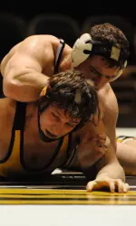 Brent Haynes won by major decision on Sunday after a win by fall on Saturday against Northern Illinois.