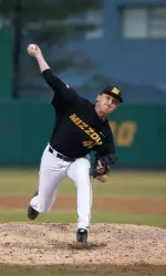 <i>John Miles tossed seven shutout innings in the win.</i>