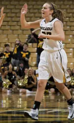Morgan Eye contributed two treys to the Tigers' victory.