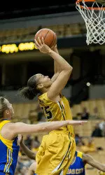 Tania Jackson grabbed a season-high eight rebounds in today's game.