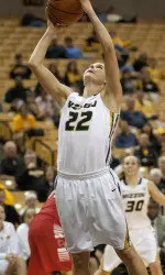 <i>Jordan Frericks reset her career-high with 14 points while posting her second career double-double.</i>