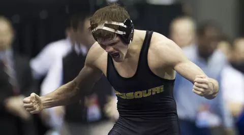 Drake Houdashelt
NCAA Wrestling Nationals, Session Two. Wells Fargo Arena - Des Moines, Iowa. March 21, 2013.
Photo by Joel Kowsky