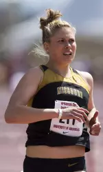 Sophomore Katrine Haarklau is currently ranked No. 12 in the nation for the heptathlon