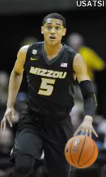 Missouri Tigers guard Jordan Clarkson brings the ball up court. (Jim Brown-USA TODAY Sports)
