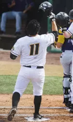 <i>Shane Segovia extended his hitting streak to nine games on Saturday.</i>