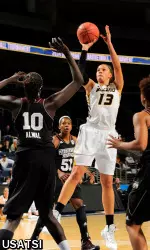 Bri Kulas had a team-high 18 points and 11 rebounds