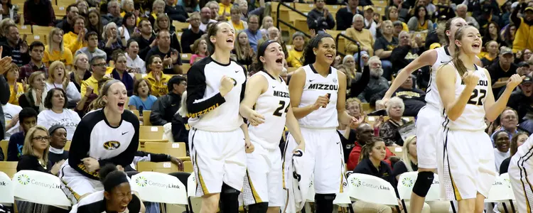 WBB Bench Celebration Texas State